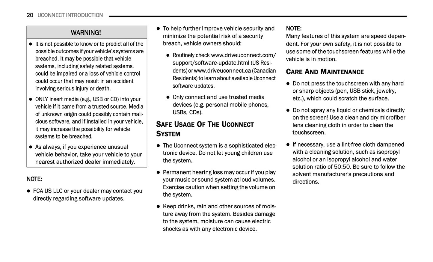 Uconnect Radio 10.1 Inch Display Infotainment manual