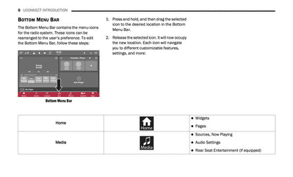 Uconnect Radio 10.1 Inch Display Infotainment manual