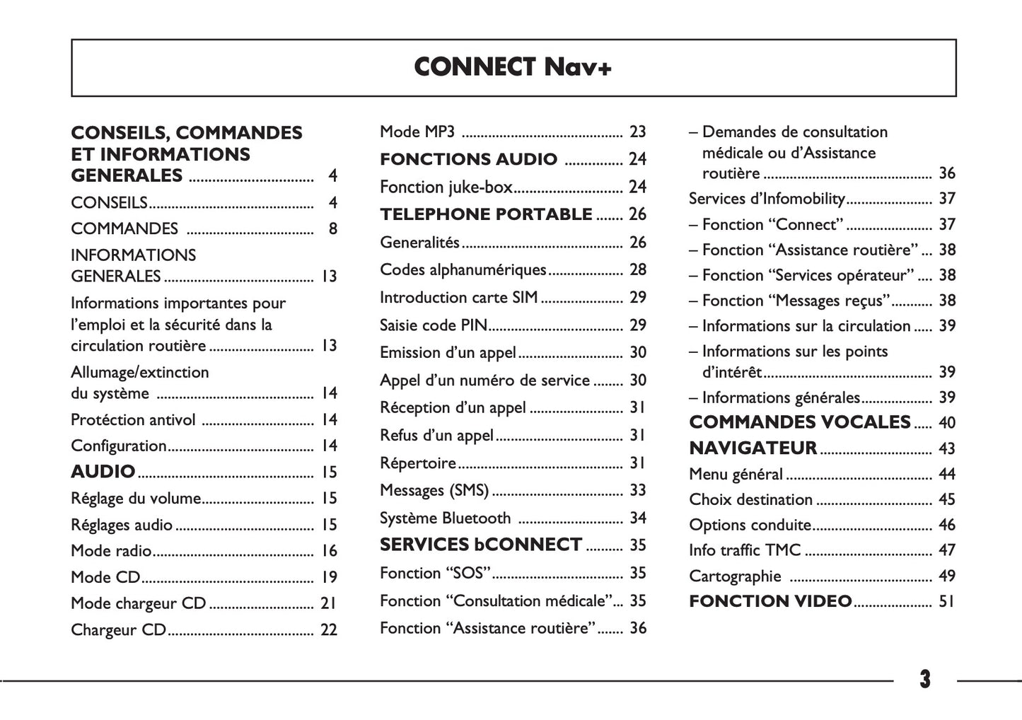 Fiat Ulysse Connect Nav+ Guide d'utilisation 2007 - 2010