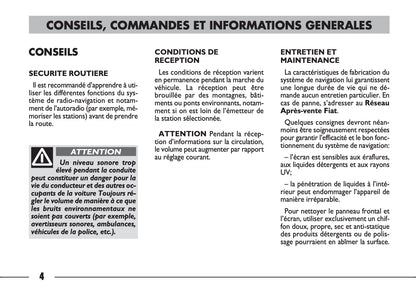 Fiat Ulysse Connect Nav+ Guide d'utilisation 2007 - 2010