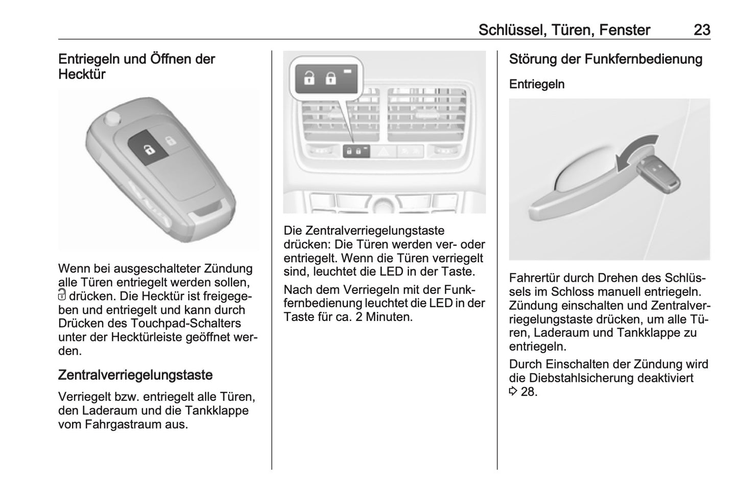 2016-2017 Opel Meriva Owner's Manual | German