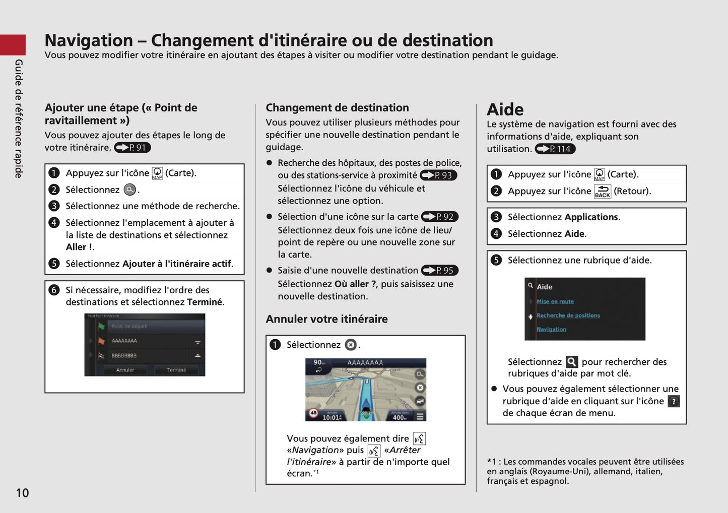 Honda CR-V Navi Guide d'utilisation 2018 - 2019