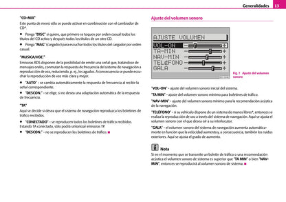 Skoda Radio-Navegacion-Sistema SatCompas Manual de Instrucciones 2007