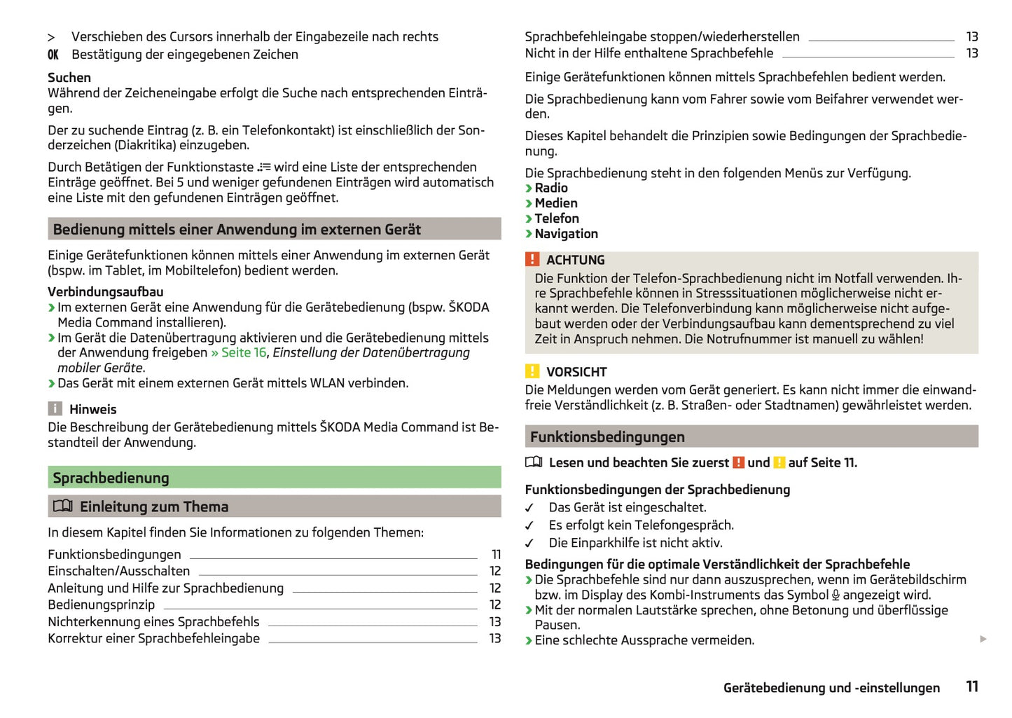 Skoda Columbus Infotainment Bedienungsanleitung 2015