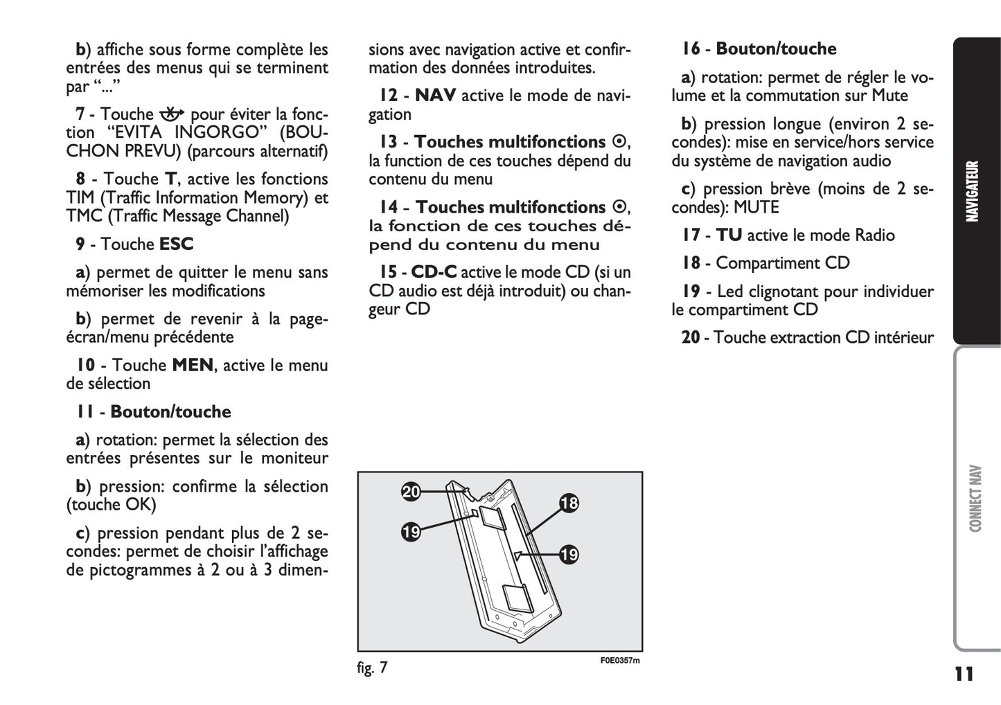 Fiat Multipla CONNECT Nav Guide d'utilisation 2004 - 2006