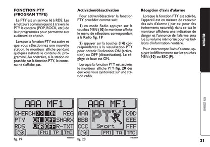 Fiat Multipla CONNECT Nav Guide d'utilisation 2004 - 2006