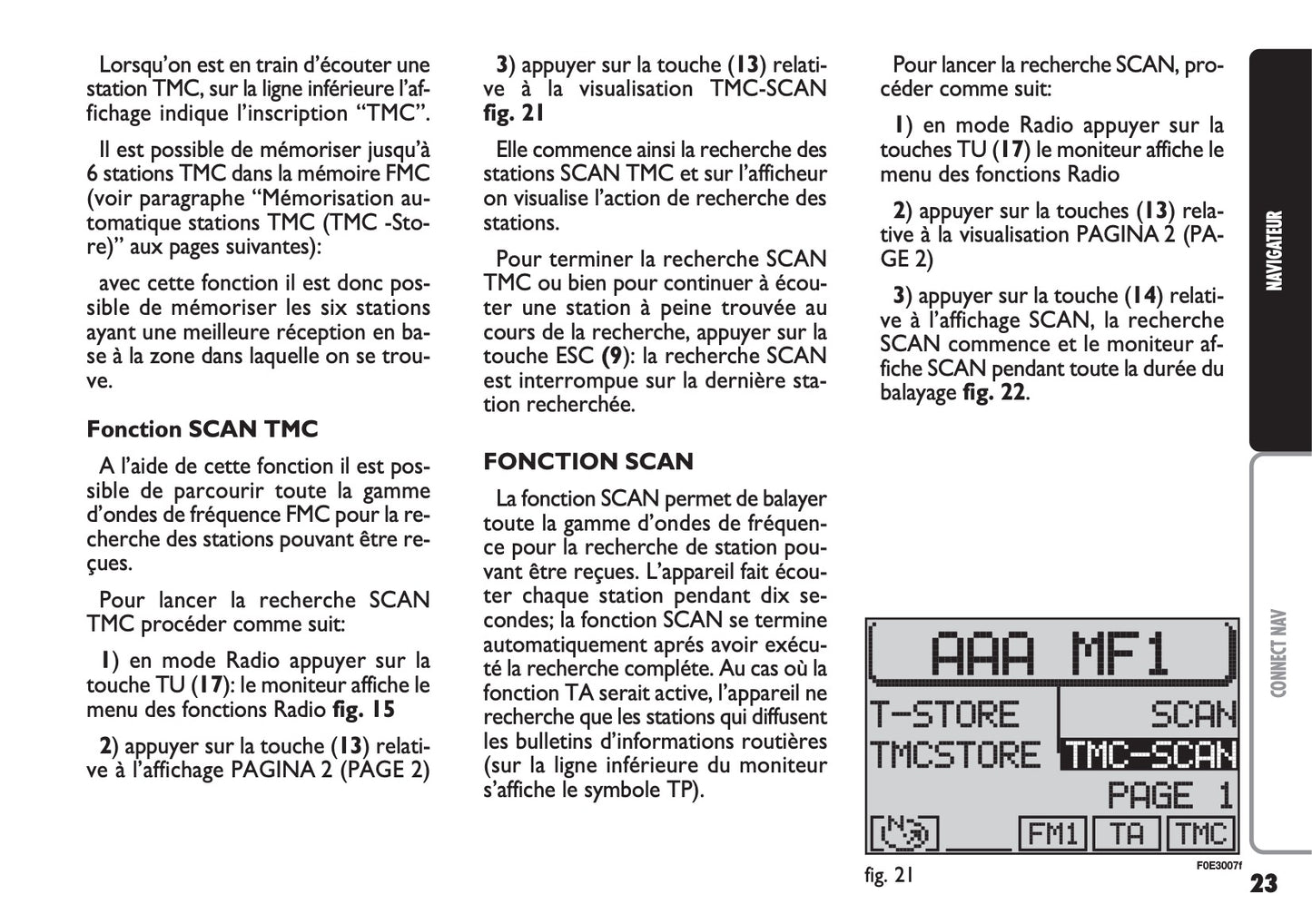 Fiat Multipla CONNECT Nav Guide d'utilisation 2004 - 2006