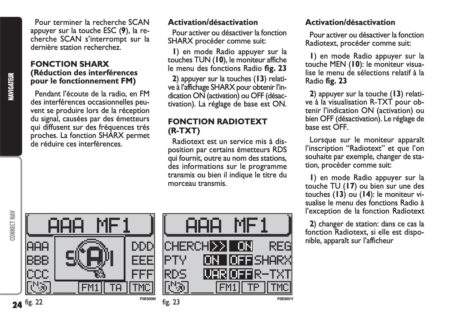 Fiat Multipla CONNECT Nav Guide d'utilisation 2004 - 2006