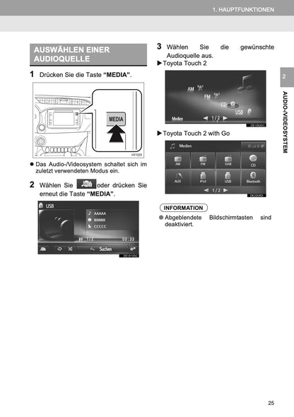 Toyota Multimedia & Navigation Bedienungsanleitung 2019 - 2020