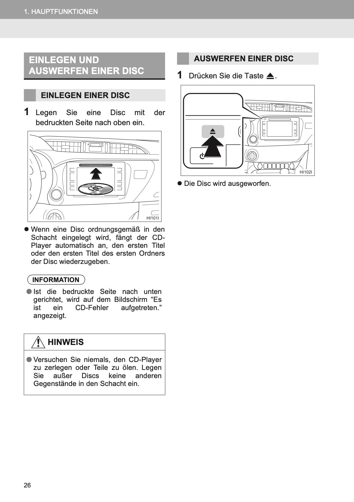 Toyota Multimedia & Navigation Bedienungsanleitung 2019 - 2020