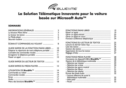 Fiat Qubo Blue & Me Guide d'instructions 2012 - 2013