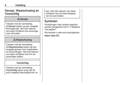 2014-2019 Opel Vivaro Owner's Manual | Dutch