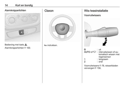 2014-2019 Opel Vivaro Owner's Manual | Dutch