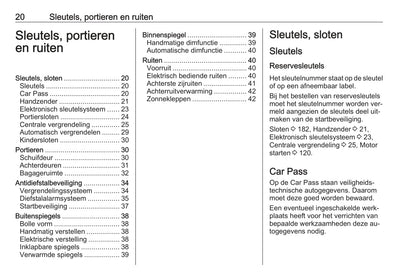 2014-2019 Opel Vivaro Owner's Manual | Dutch