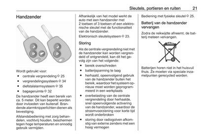 2014-2019 Opel Vivaro Owner's Manual | Dutch