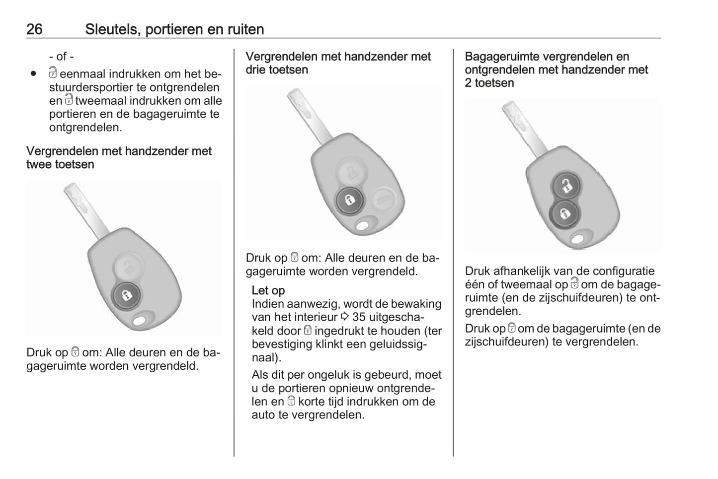 2014-2019 Opel Vivaro Owner's Manual | Dutch