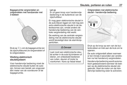 2014-2019 Opel Vivaro Owner's Manual | Dutch