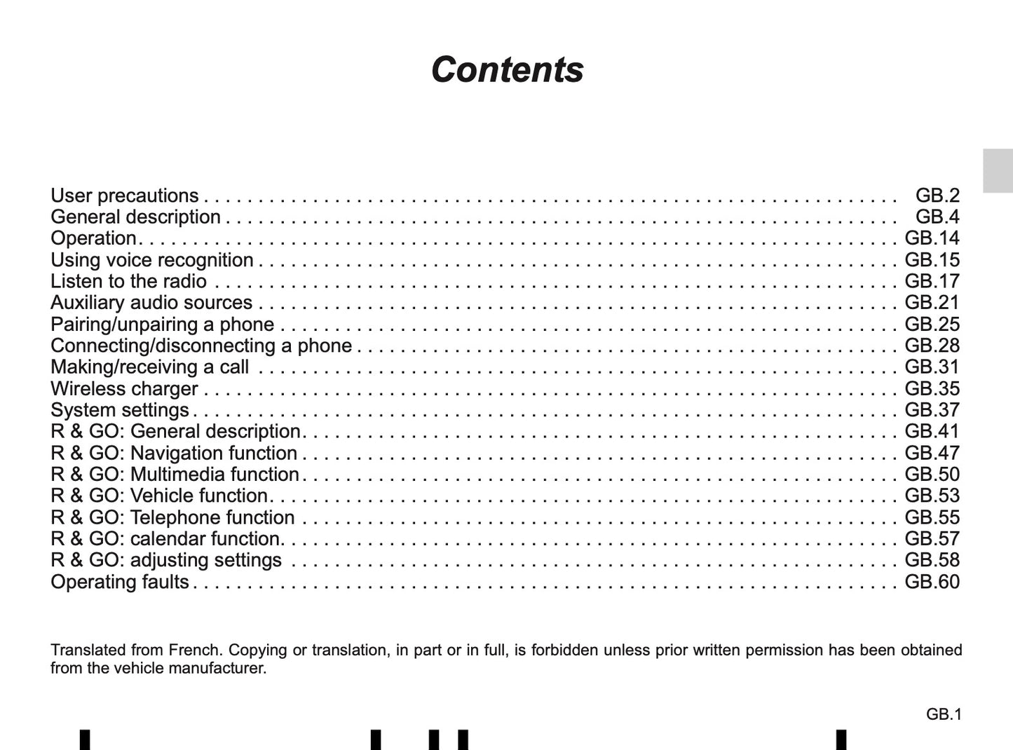 Renault Radio-Connect-R-GO-2 Owner's Manual 2019 - 2020