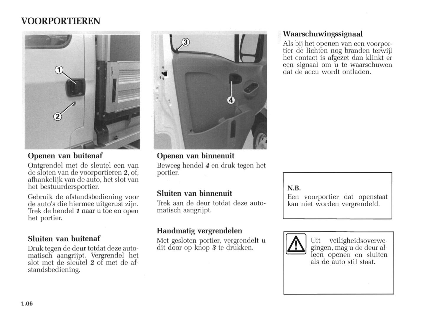 2005-2006 Renault Master Owner's Manual | Dutch