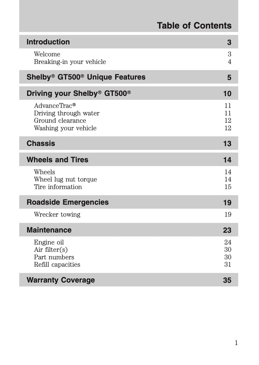 Ford Shelby GT500 Supplement 2012