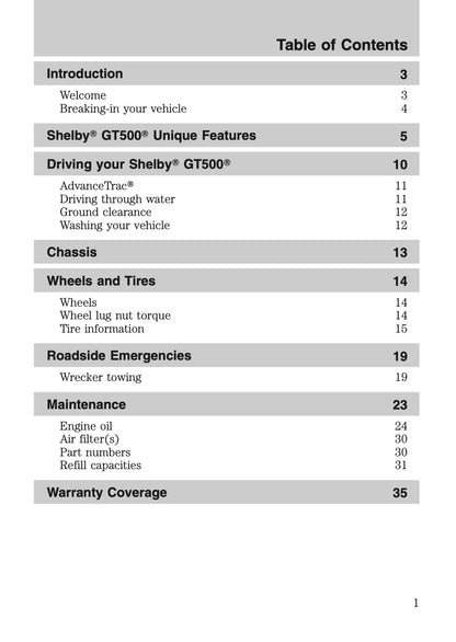 Ford Shelby GT500 Supplement 2012