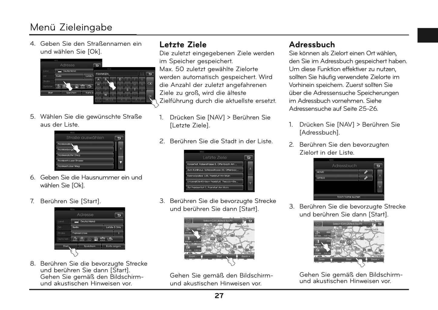 Kia Ceed Navigationssystem Bedienungsanleitung 2012 - 2015