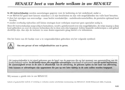 2004-2005 Renault Mégane Coupé Cabriolet/Mégane CC Owner's Manual | Dutch