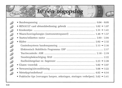 2004-2005 Renault Mégane Coupé Cabriolet/Mégane CC Owner's Manual | Dutch