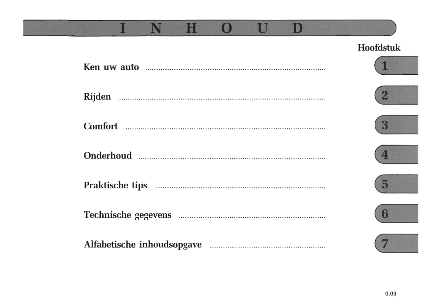 2004-2005 Renault Mégane Coupé Cabriolet/Mégane CC Owner's Manual | Dutch