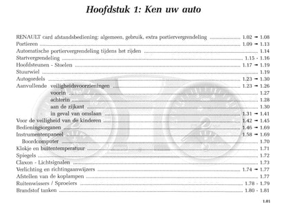 2004-2005 Renault Mégane Coupé Cabriolet/Mégane CC Owner's Manual | Dutch