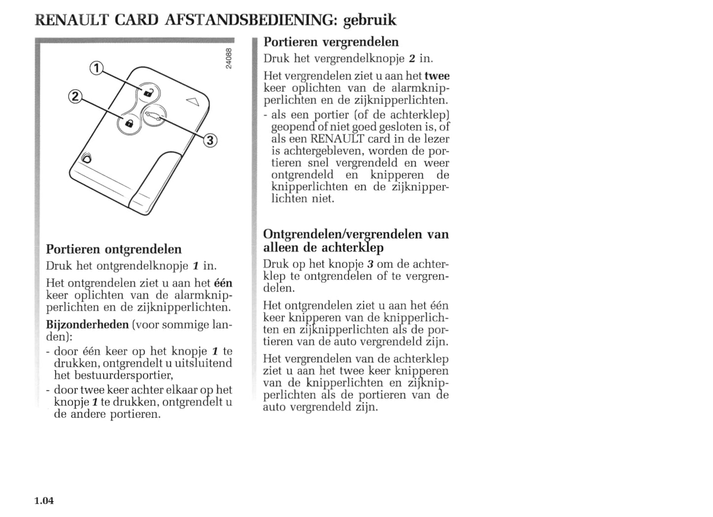 2004-2005 Renault Mégane Coupé Cabriolet/Mégane CC Owner's Manual | Dutch