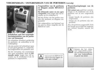 2004-2005 Renault Mégane Coupé Cabriolet/Mégane CC Owner's Manual | Dutch