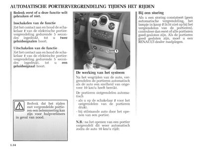 2004-2005 Renault Mégane Coupé Cabriolet/Mégane CC Owner's Manual | Dutch