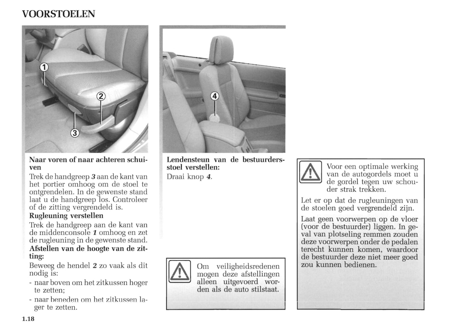 2004-2005 Renault Mégane Coupé Cabriolet/Mégane CC Owner's Manual | Dutch