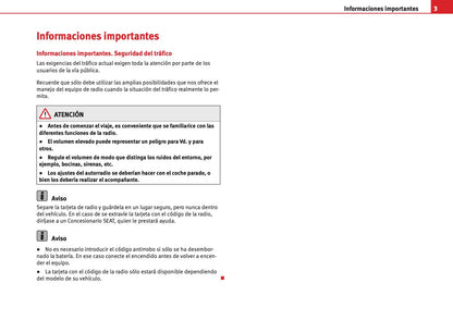 Seat Sound System 2.0 Manual de Instrucciones 2010 - 2015