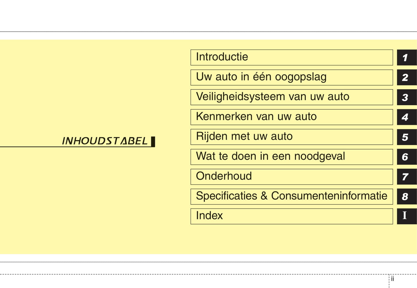 2009-2010 Kia Venga Owner's Manual | Dutch