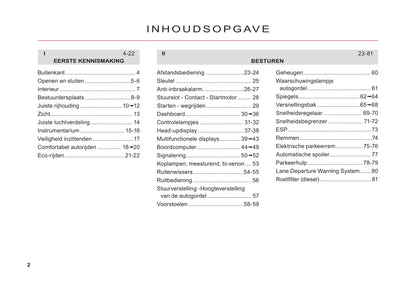 2011-2012 Citroën C6 Gebruikershandleiding | Nederlands