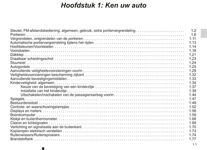 2003-2004 Renault Kangoo Owner's Manual | Dutch