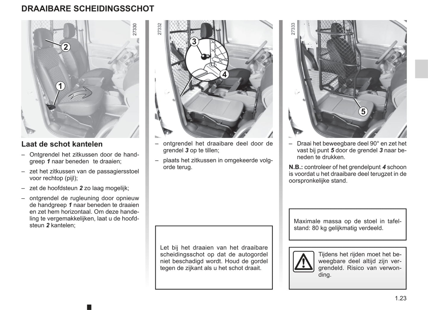 2003-2004 Renault Kangoo Owner's Manual | Dutch