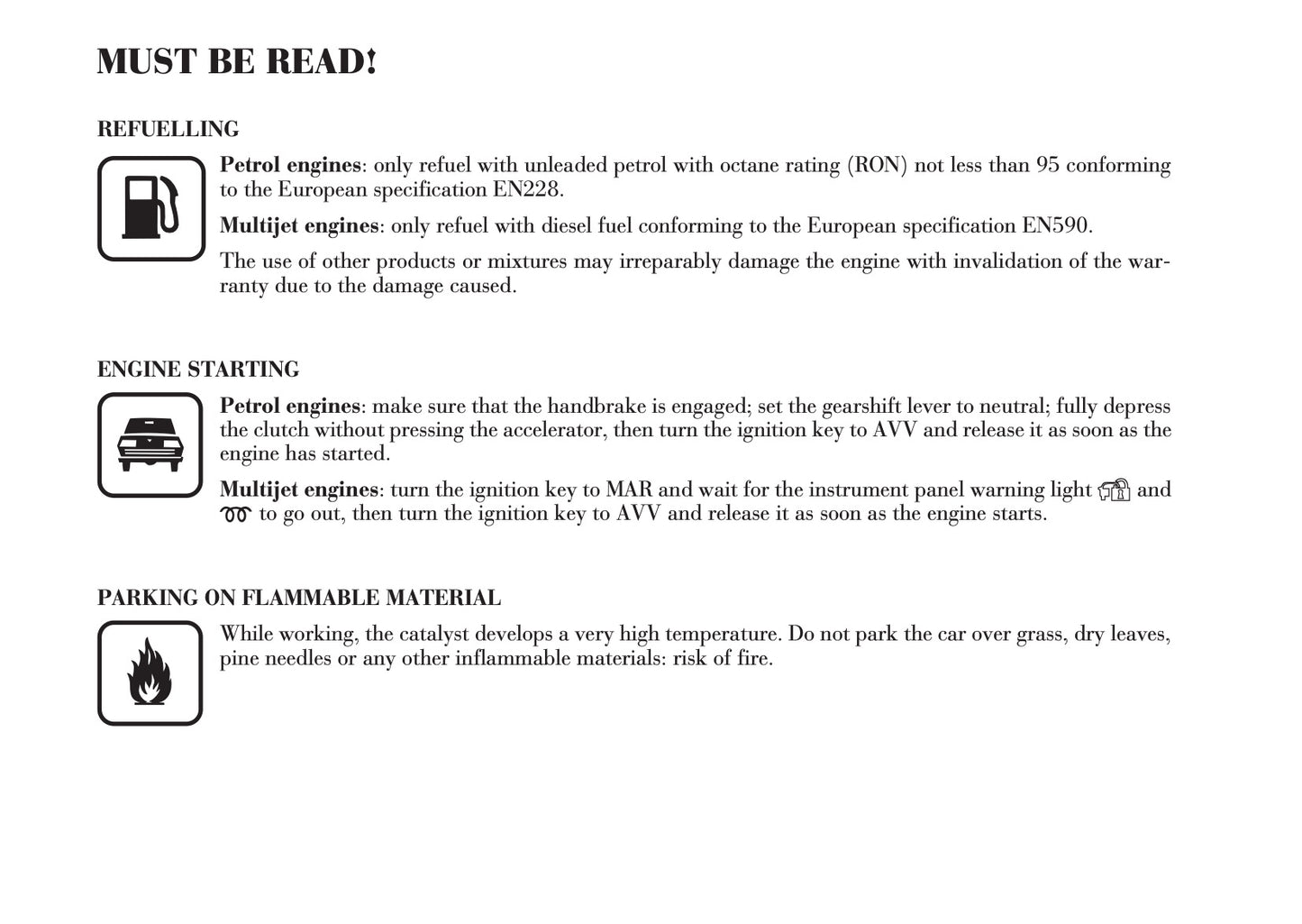 2006-2011 Lancia Ypsilon Owner's Manual | English