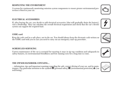 2006-2011 Lancia Ypsilon Owner's Manual | English