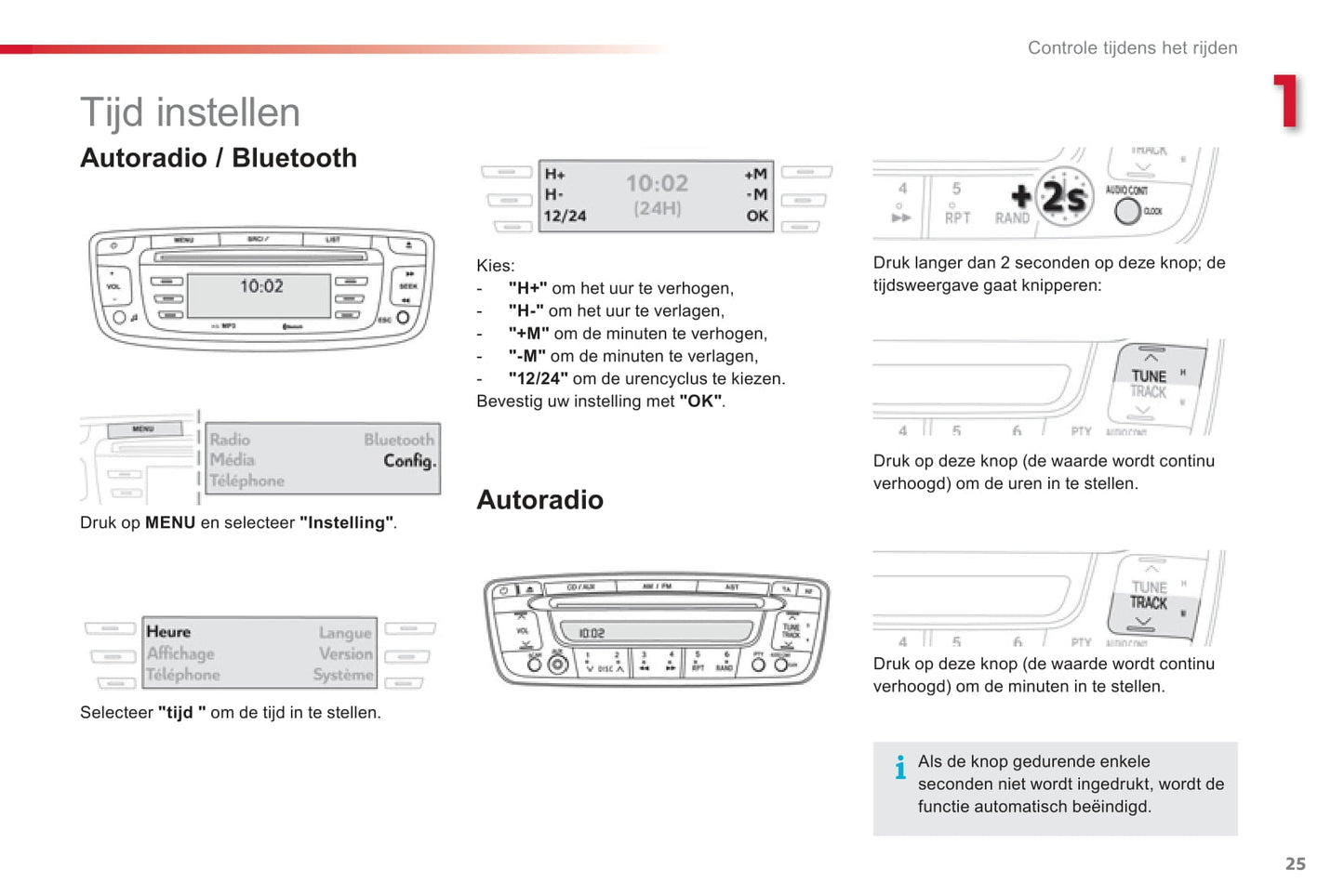 2012-2014 Citroën C1 Manuel du propriétaire | Néerlandais