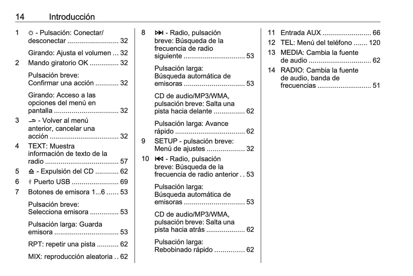 Opel Vivaro Manual de infoentretenimiento 2014 - 2019