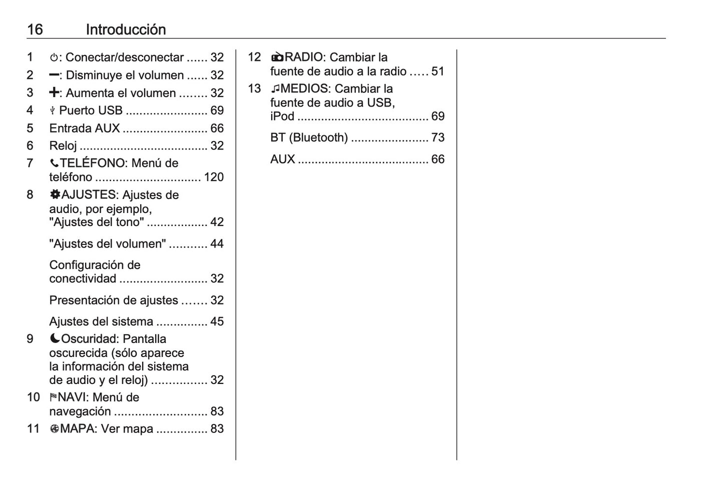 Opel Vivaro Manual de infoentretenimiento 2014 - 2019