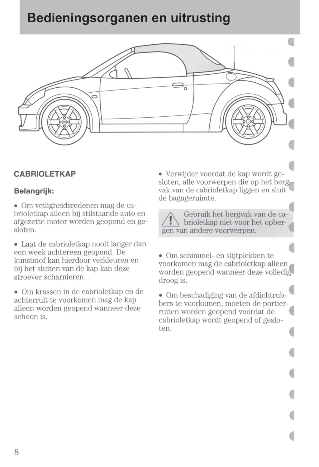 2003-2006 Ford StreetKa Gebruikershandleiding | Nederlands