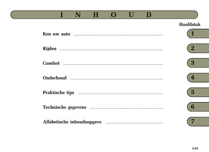 2002-2003 Renault Clio Bedienungsanleitung | Niederländisch