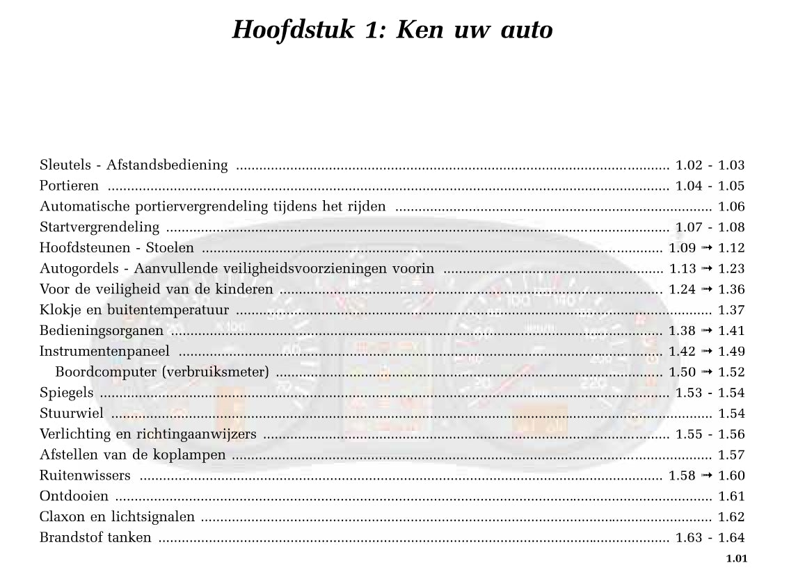 2002-2003 Renault Clio Bedienungsanleitung | Niederländisch