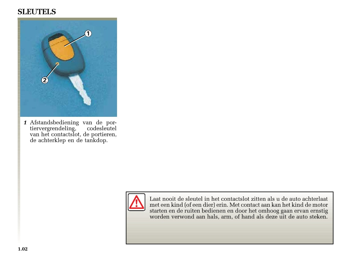 2002-2003 Renault Clio Bedienungsanleitung | Niederländisch