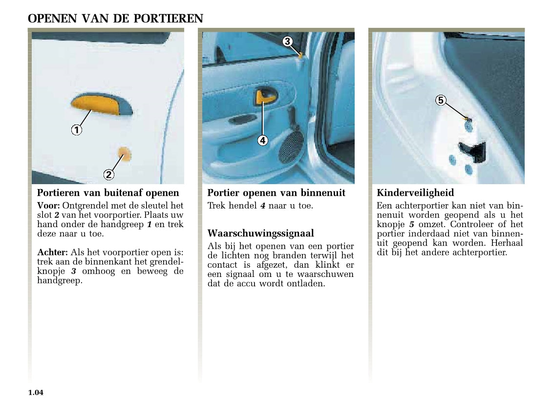 2002-2003 Renault Clio Bedienungsanleitung | Niederländisch