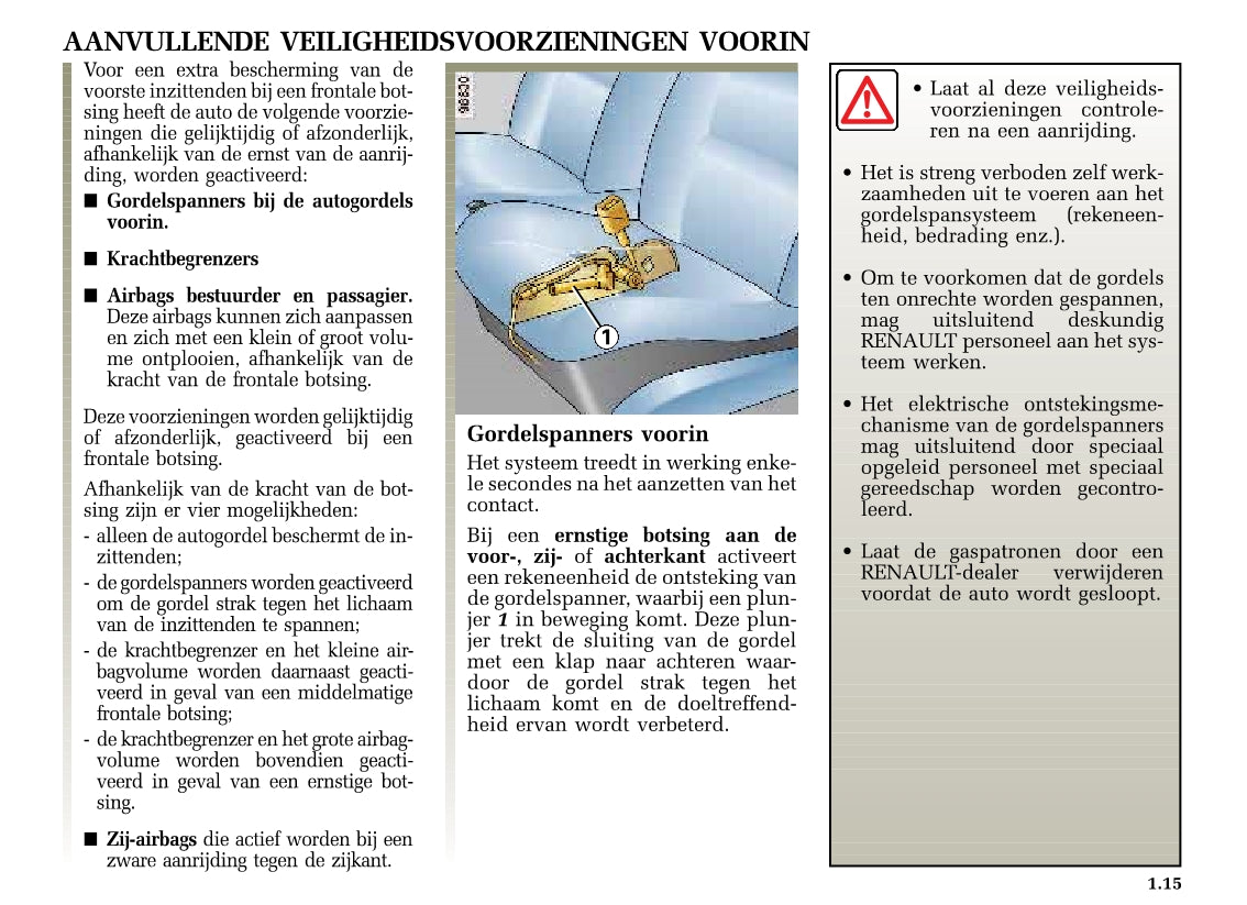 2002-2003 Renault Clio Bedienungsanleitung | Niederländisch